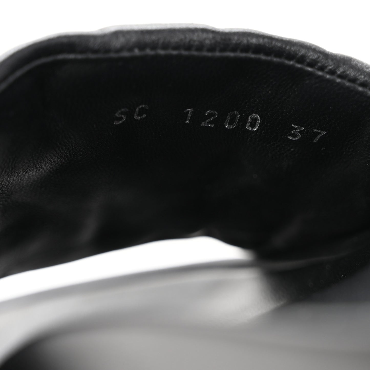 Lambskin Embossed Monogram Jumbo Flatform Mule Sandals 37 Black
