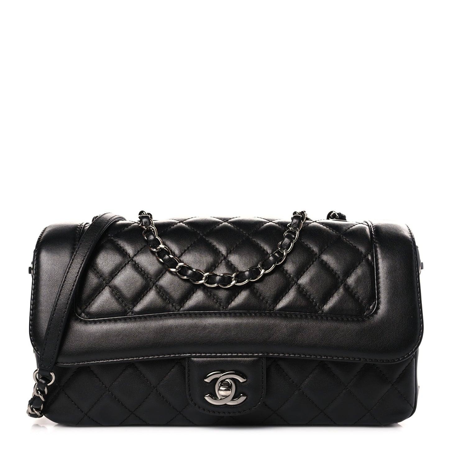 Calfskin Quilted Medium Coco Corset Flap Black
