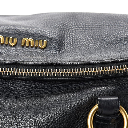 Miu Miu Vitello Medium Bow Bag Black 11 of 23