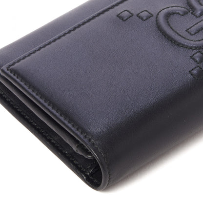 Gucci Apollo Calfskin GG Dadini Embroidered Continental Wallet Black 5 of 9