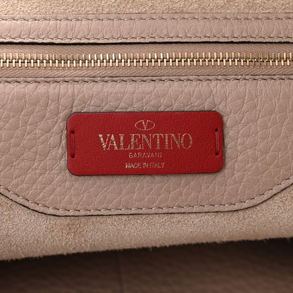 Valentino Garavani Grained Calfskin Rockstud Shoulder Tote Poudre 6 of 9