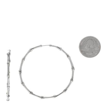 John Hardy Sterling Silver 57mm Bamboo Hoop Earrings 2 of 3