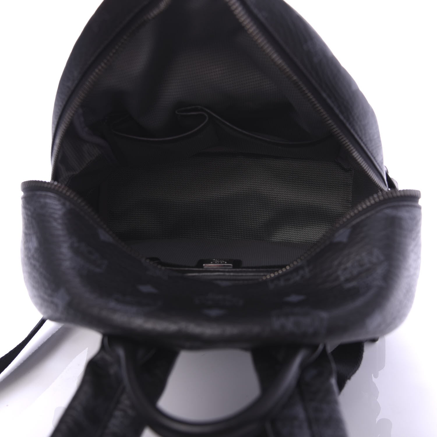 MCM Visetos Small Side Stud Stark Backpack Black 4 of 6