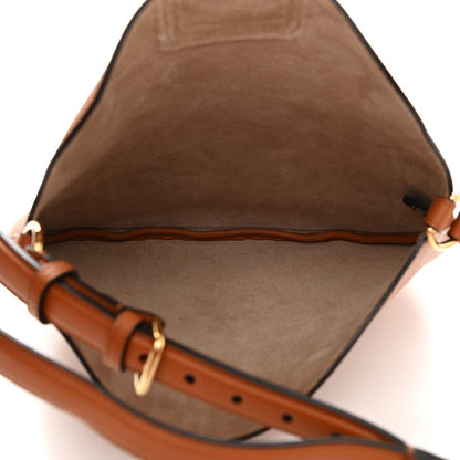 Fendi Vitello Grace Suede Small Croissant Hobo Brandy 5 of 8