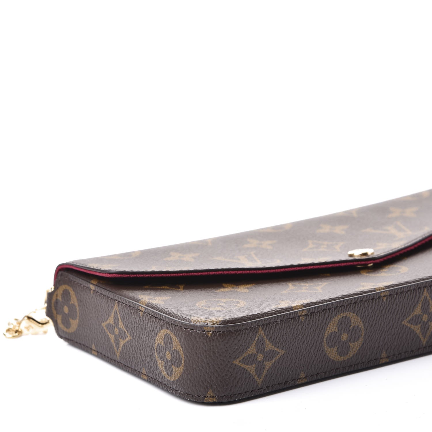 Louis Vuitton Monogram Pochette Felicie Chain Wallet Fuchsia 6 of 10