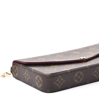 Louis Vuitton Monogram Pochette Felicie Chain Wallet Fuchsia 6 of 10