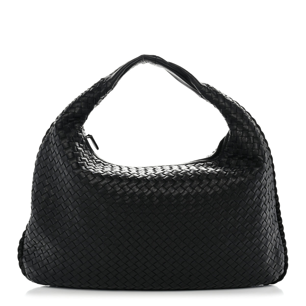 Nappa Intrecciato Large Veneta Hobo Black