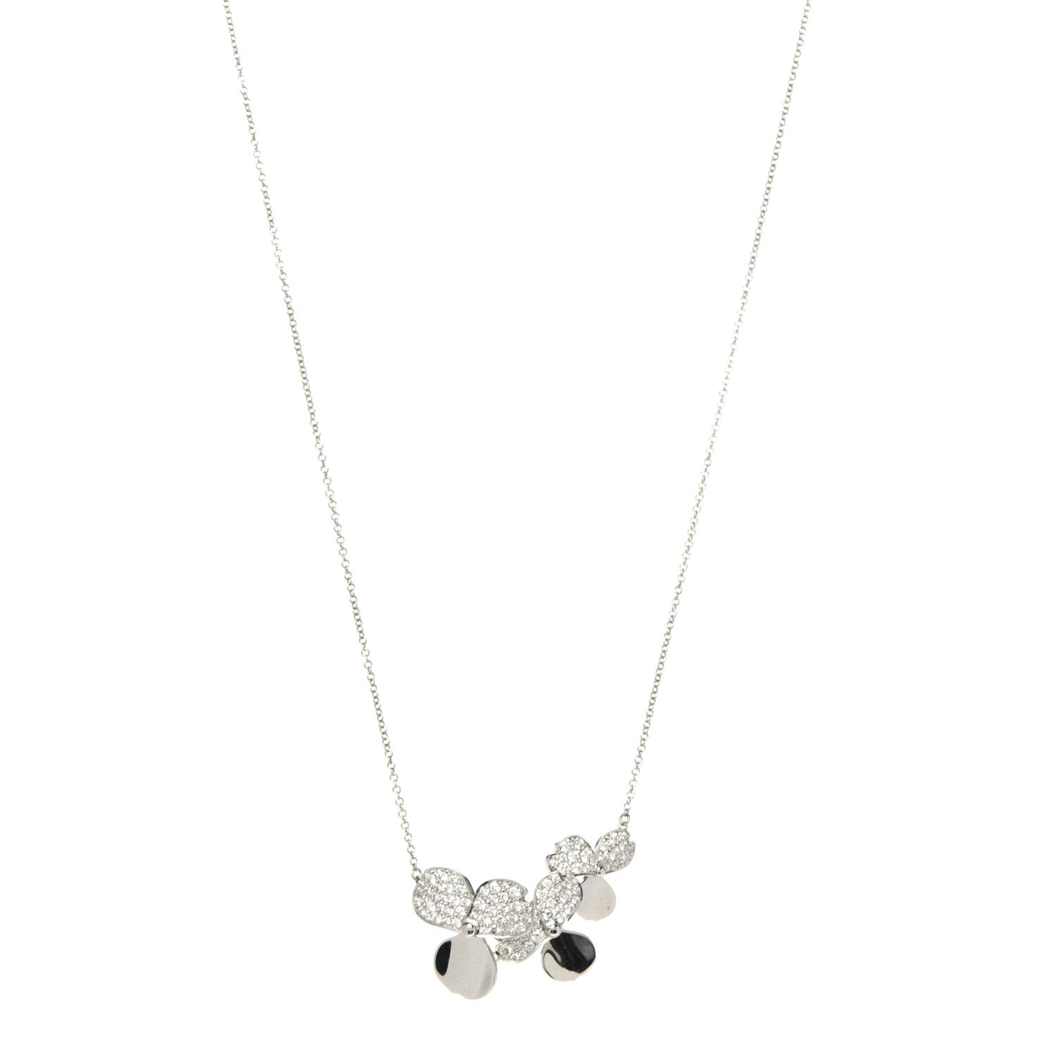 Tiffany Platinum Diamond Mini Paper Flowers Cluster Pendant Necklace 1 of 6