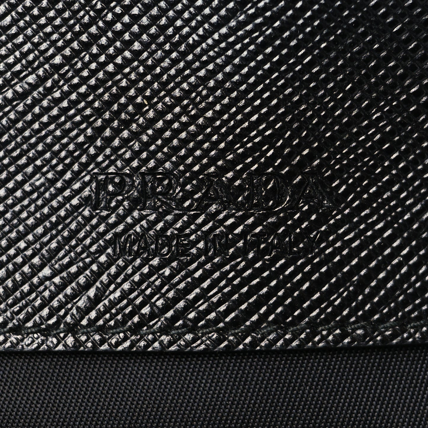 Tessuto Nylon Saffiano Phone Case Crossbody Black