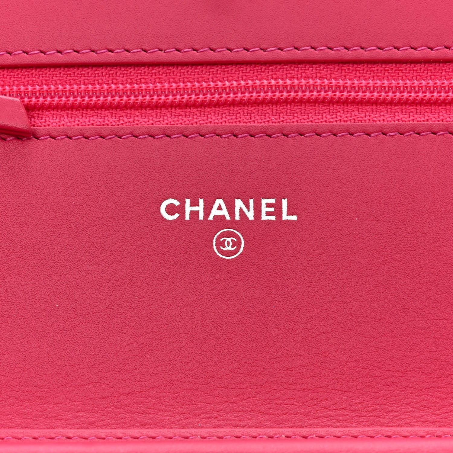 Chanel Snakeskin Wallet On Chain WOC Pink 6 of 11