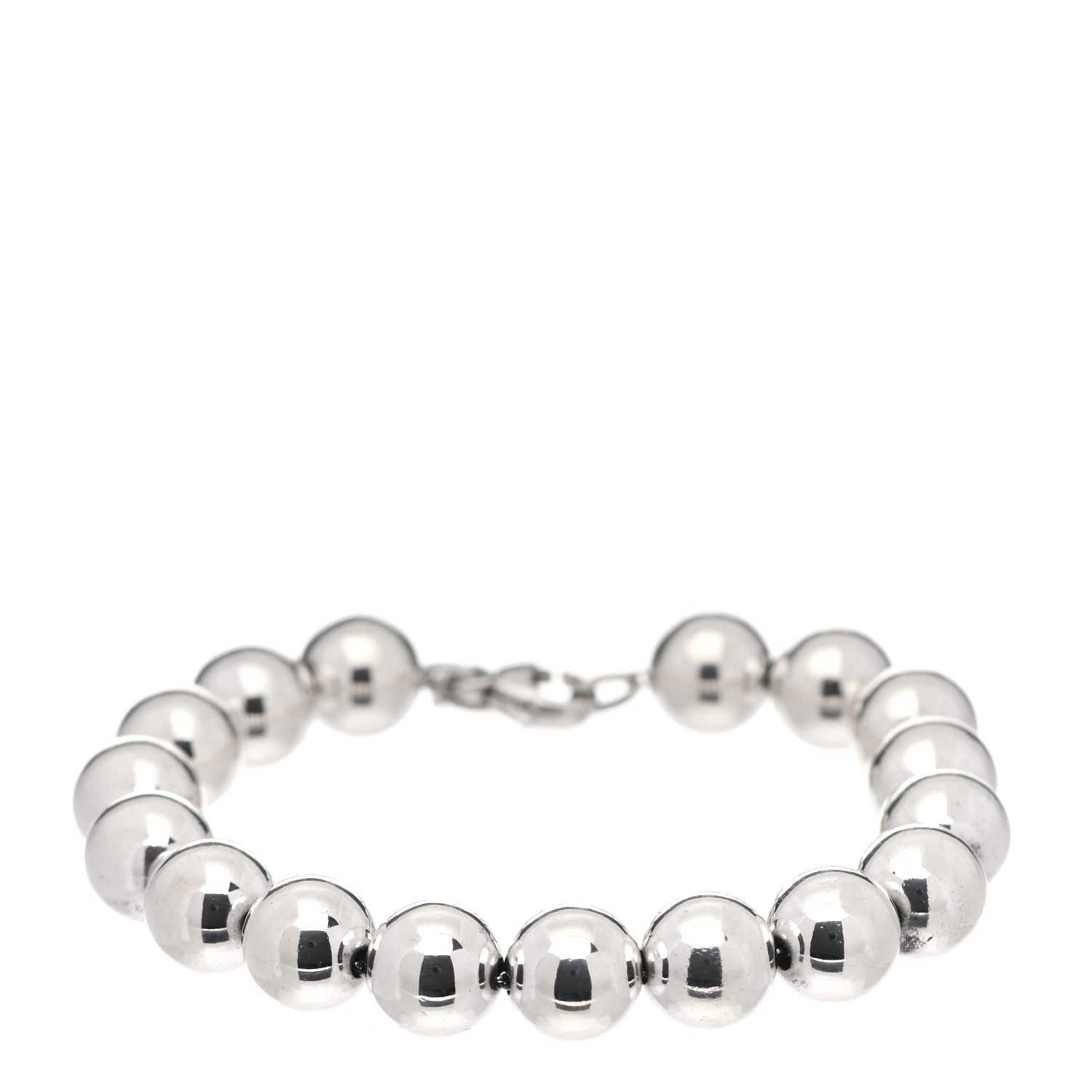 Tiffany Sterling Silver 10mm HardWear Ball Bracelet 1 of 4