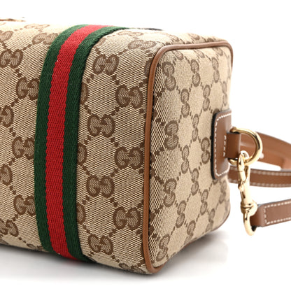 Gucci GG Supreme Web Mini GG Top Handle Bag Beige Ebony Dark Brown 10 of 10