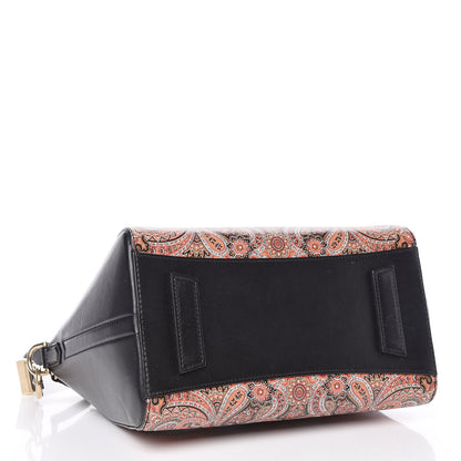 Givenchy Textured Coated Canvas Paisley Print Small Antigona Black 4 of 10