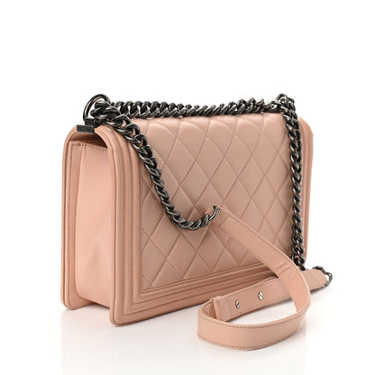 Chanel Calfskin Quilted New Medium Boy Flap Light Pink 3 of 12