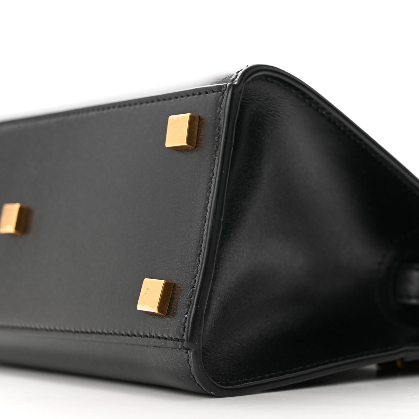 Smooth Calfskin Manhattan Nano Shopper Tote Black