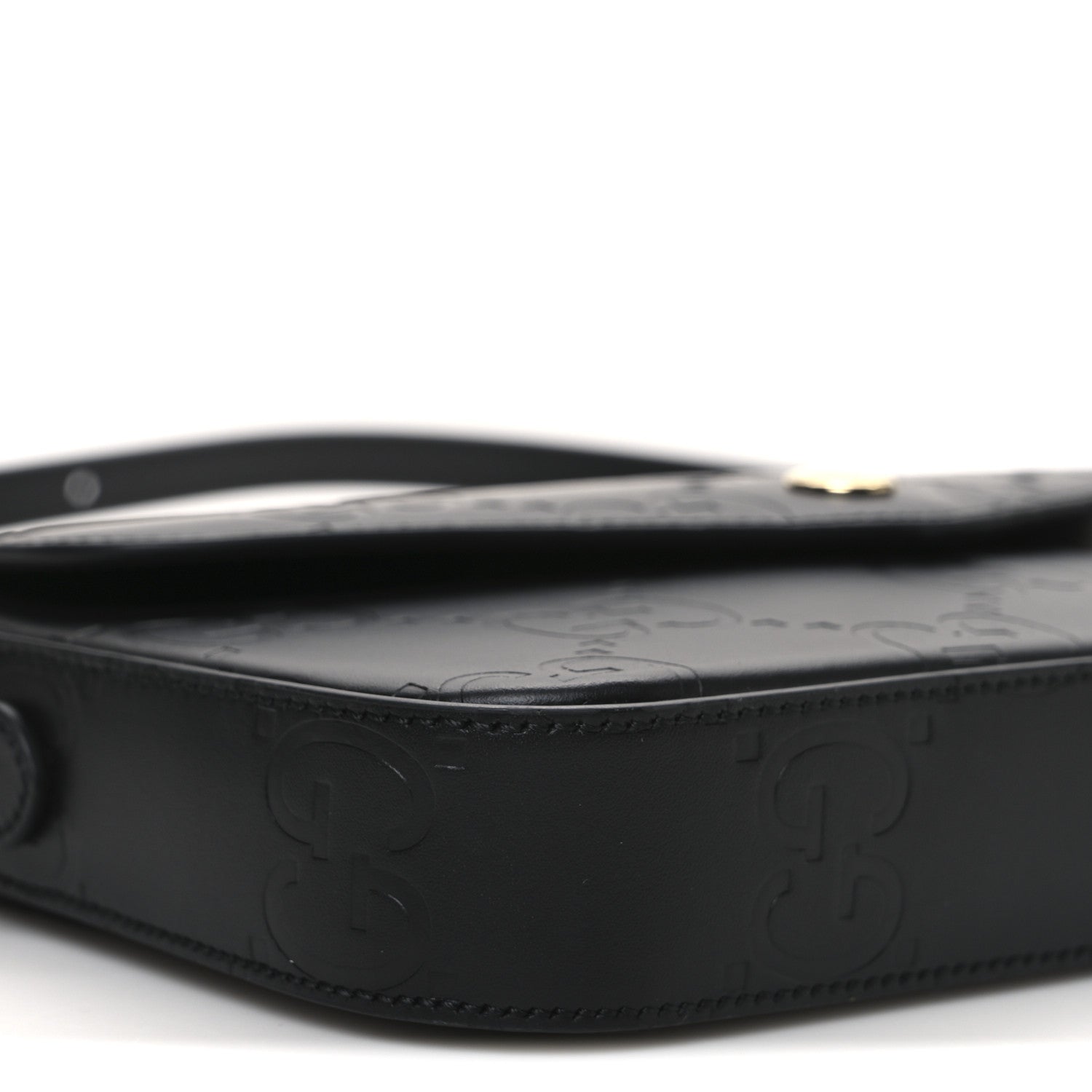 Gucci Gilbert Calfskin GG Super Mini Shoulder Bag Black 9 of 11