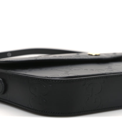 Gucci Gilbert Calfskin GG Super Mini Shoulder Bag Black 9 of 11