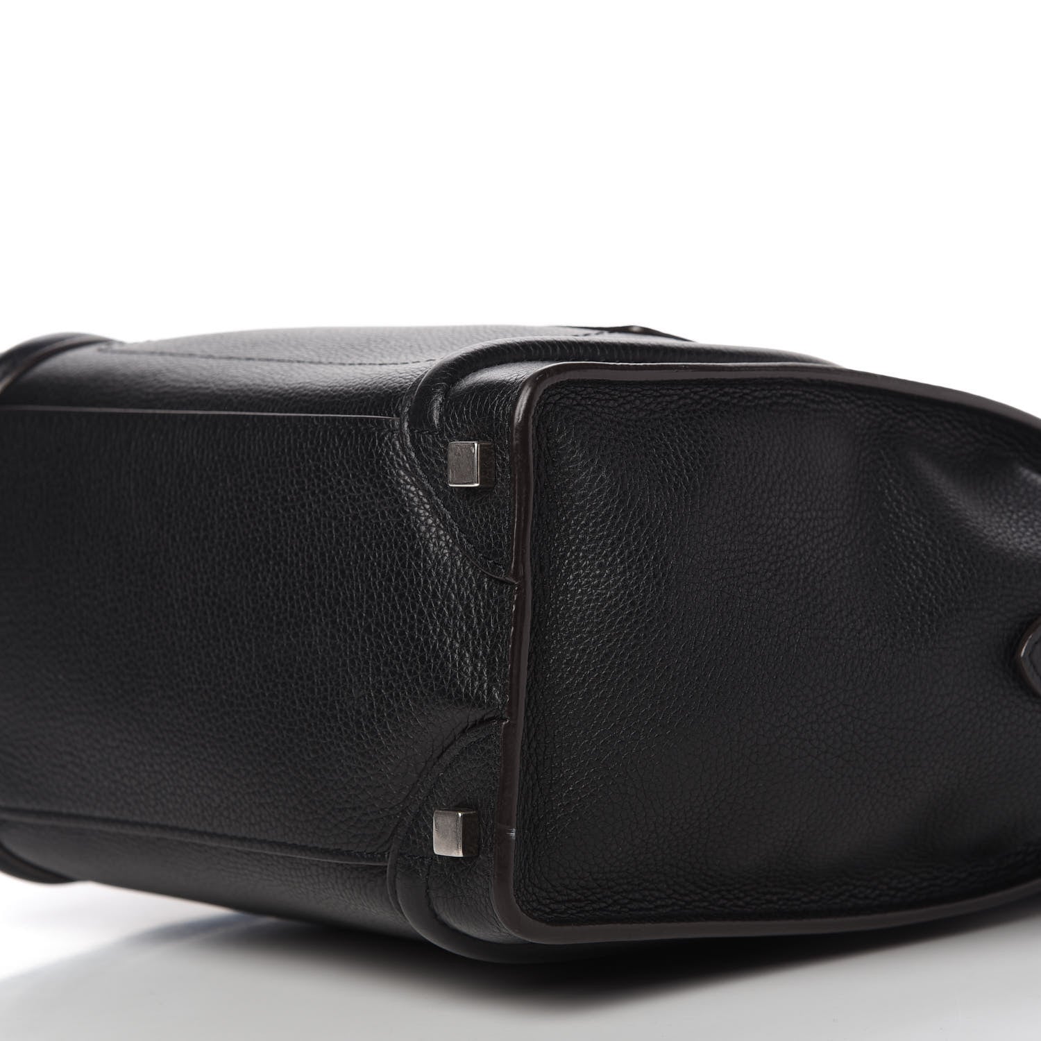 Celine Drummed Calfskin Micro Luggage Black 7 of 10