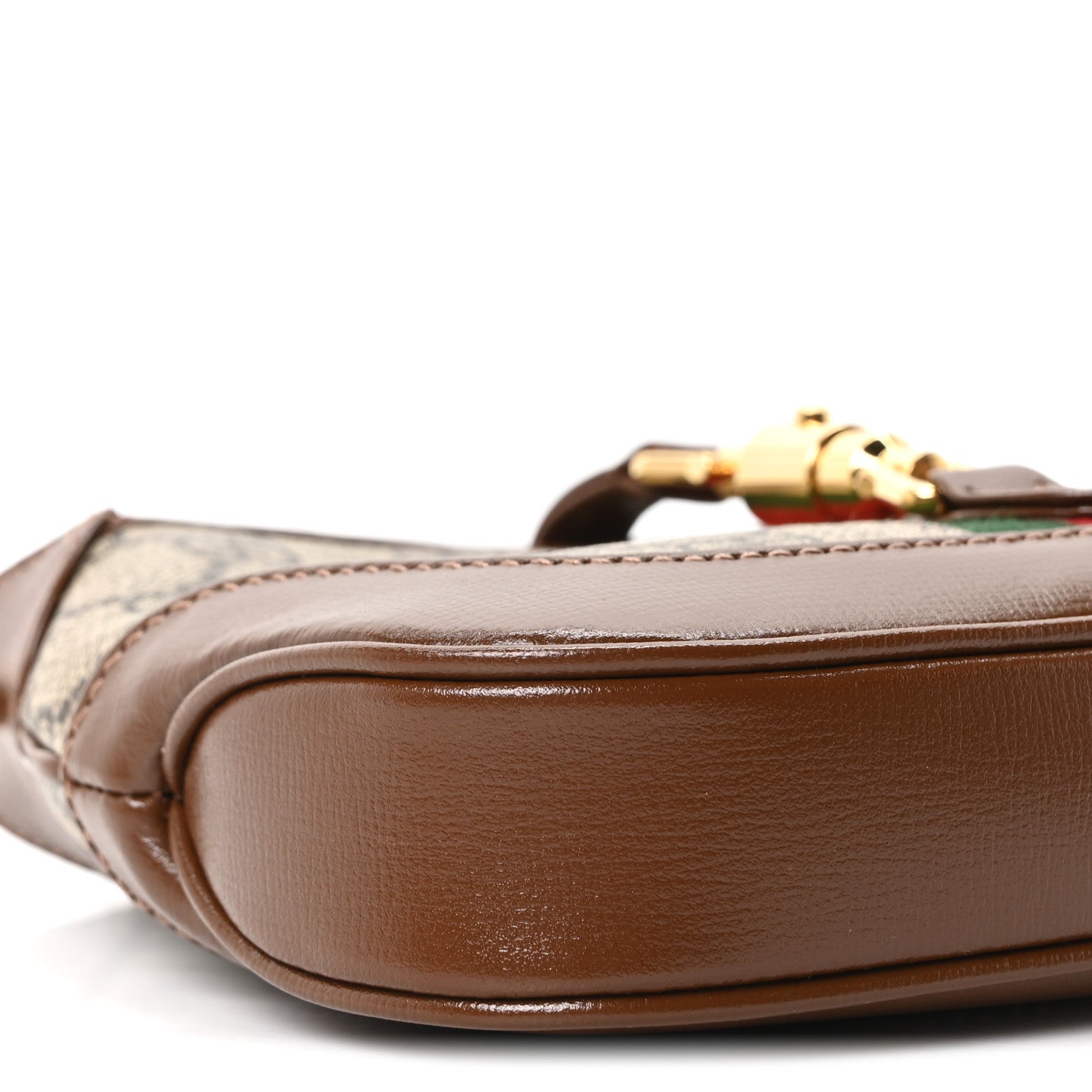 Gucci GG Supreme Monogram Azalea Calfskin Web Mini Jackie 1961