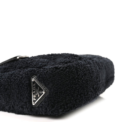 Prada Terry Cloth Mini Re-Edition 2000 Bag Black White 9 of 10