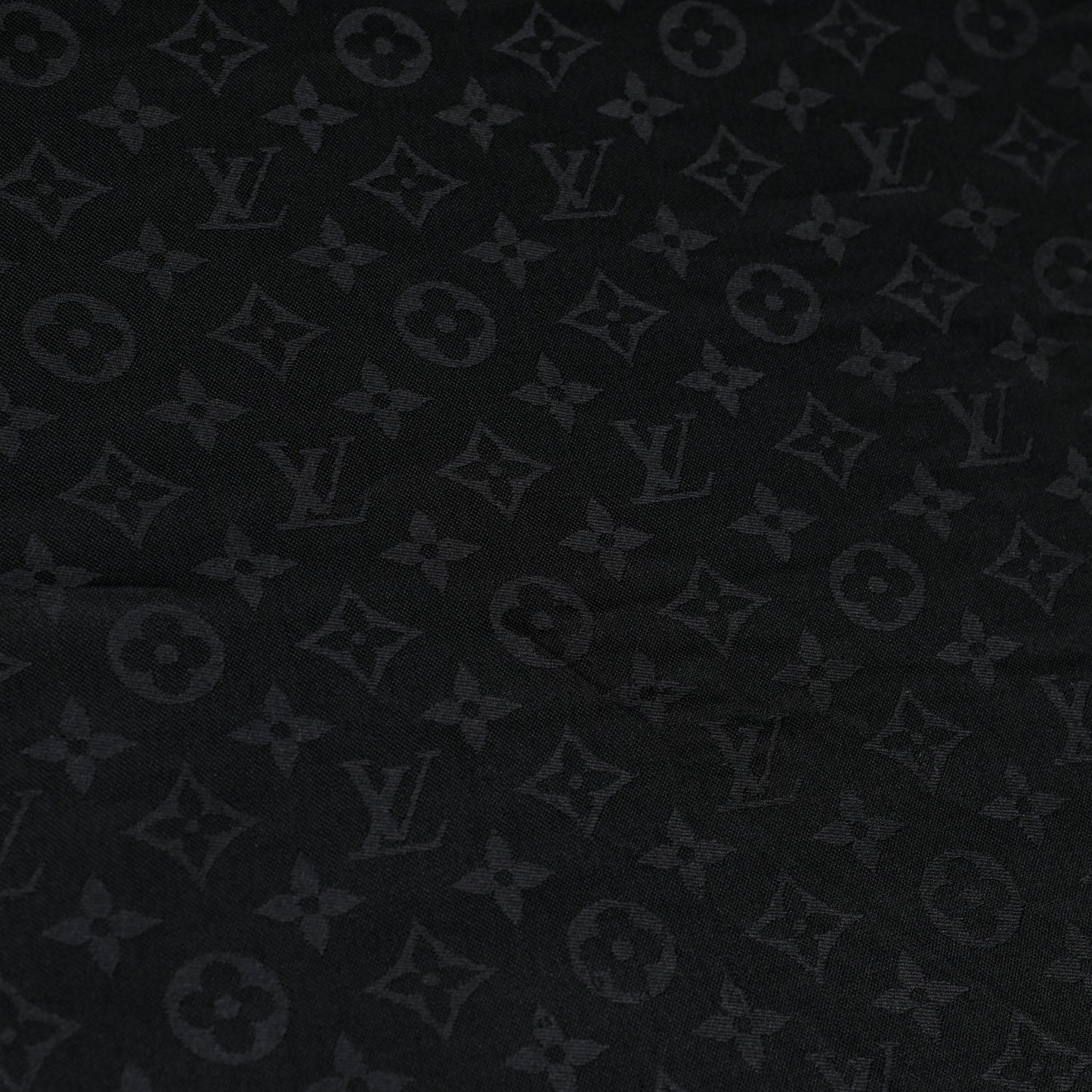Silk Wool Monogram Shawl Black