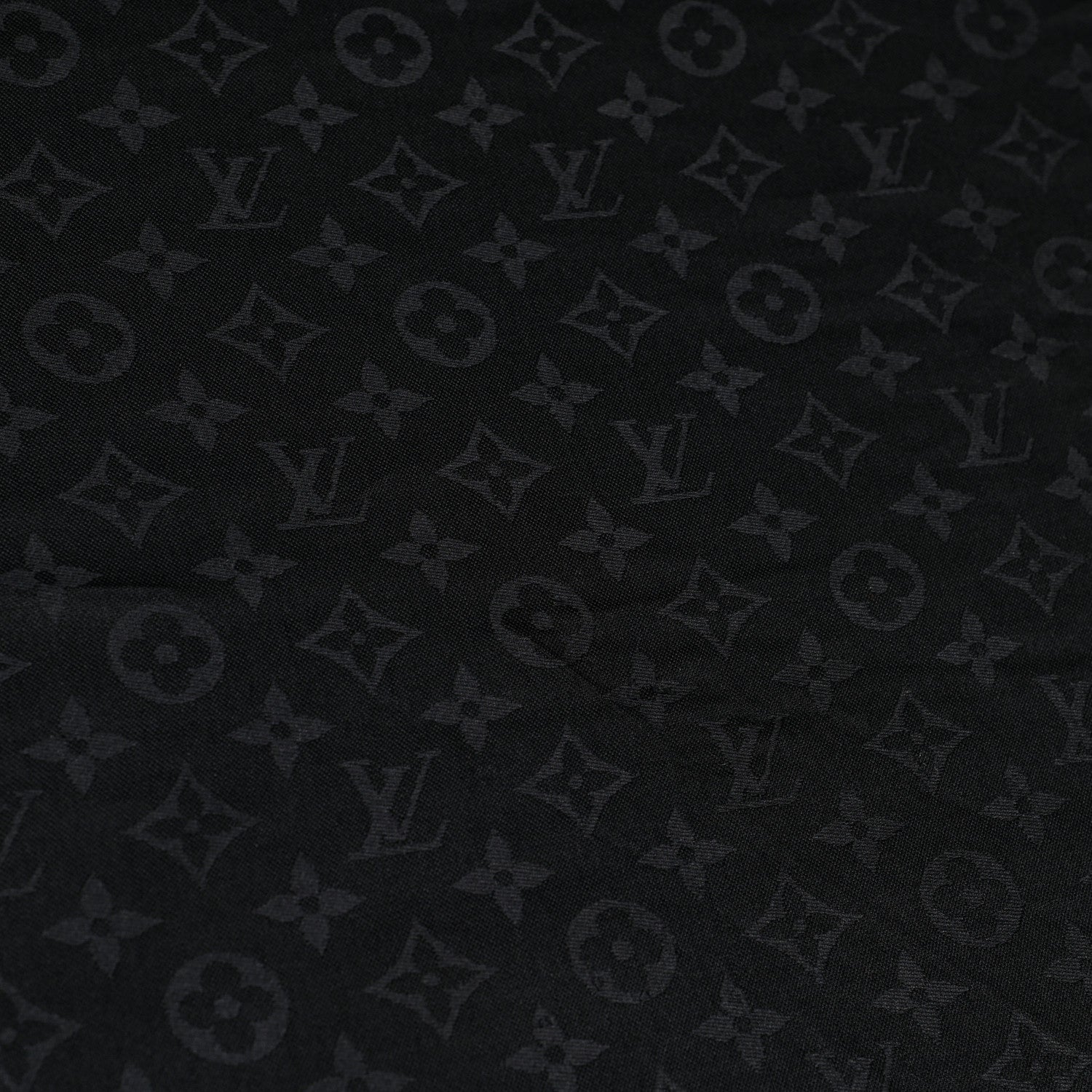 Louis Vuitton Silk Wool Monogram Shawl Black 3 of 5