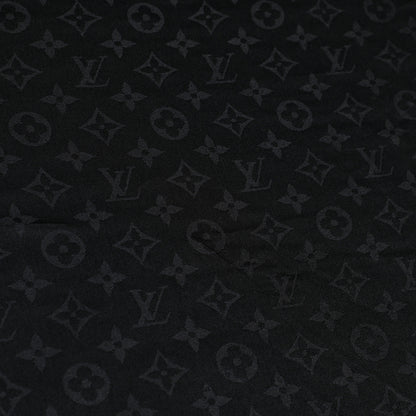 Louis Vuitton Silk Wool Monogram Shawl Black 3 of 5