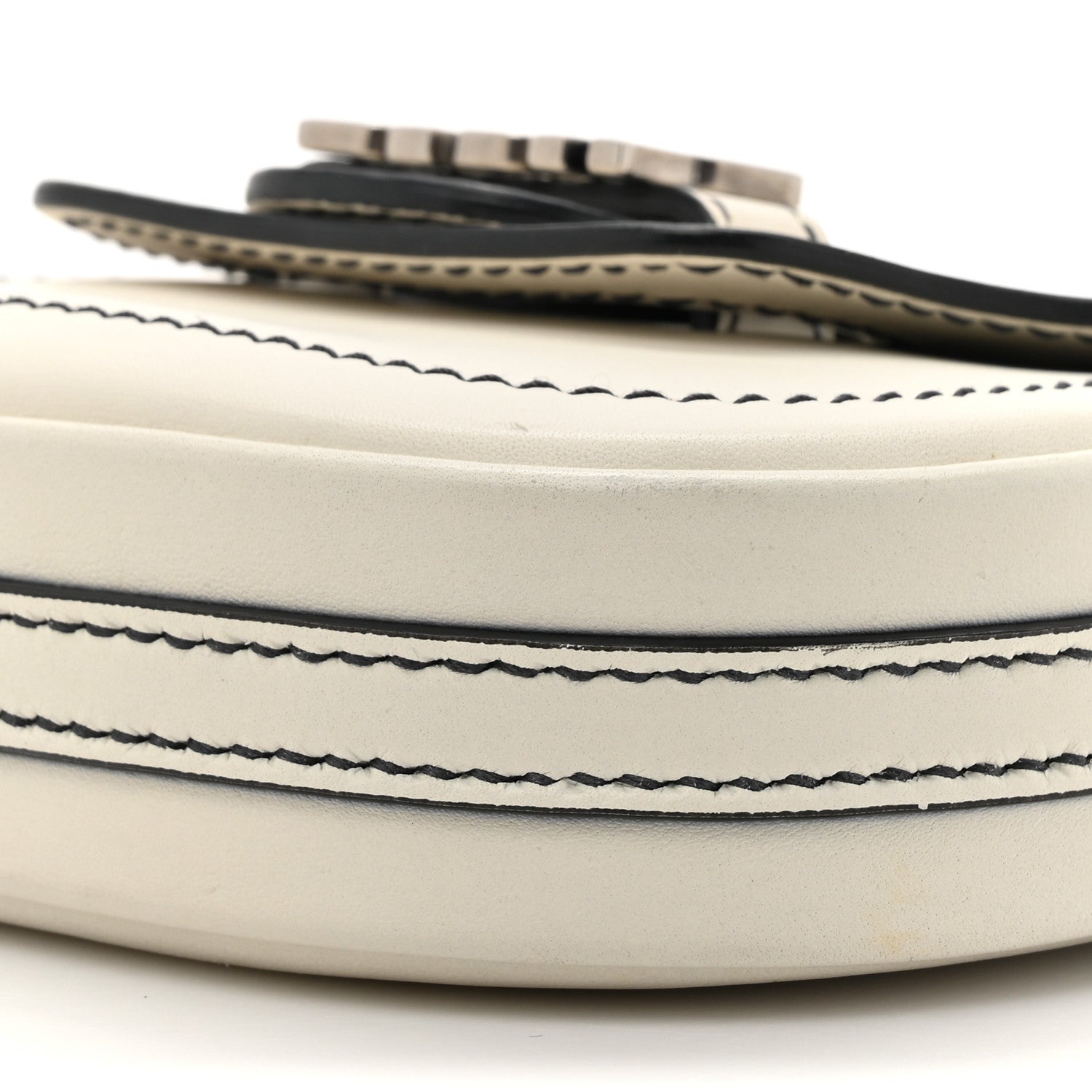 Christian Dior Calfskin Mini D Fence Saddle Bag White 9 of 16
