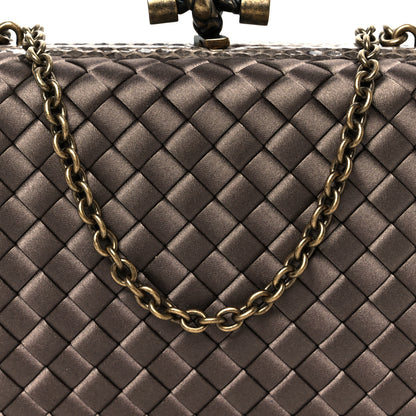 Bottega Veneta Satin Intreccio Impero Ayers Chain Knot Taupe 7 of 9