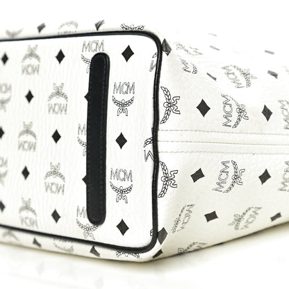 MCM Visetos Medium Project Reversible Shopper Tote White 15 of 19