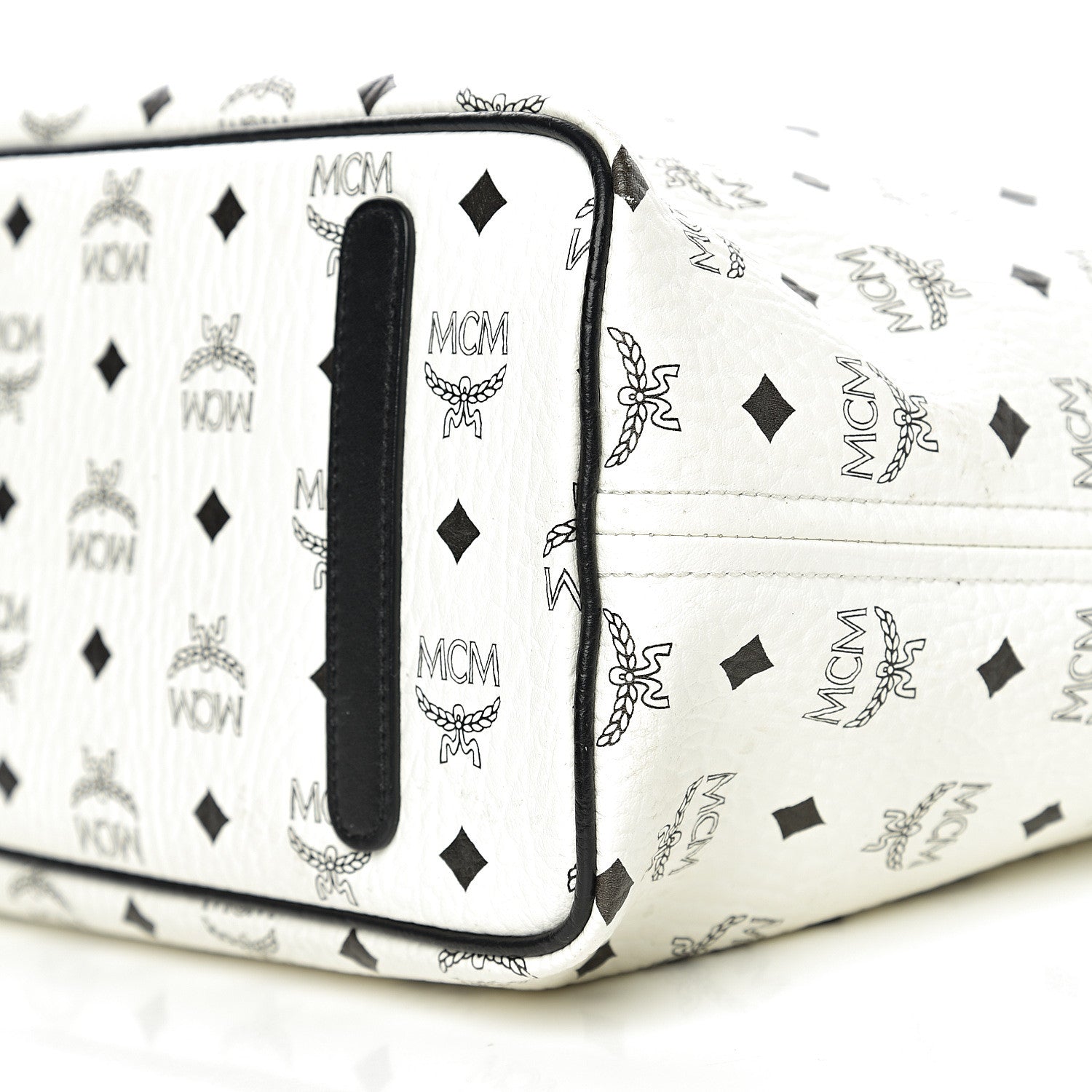 MCM Visetos Medium Project Reversible Shopper Tote White 15 of 19
