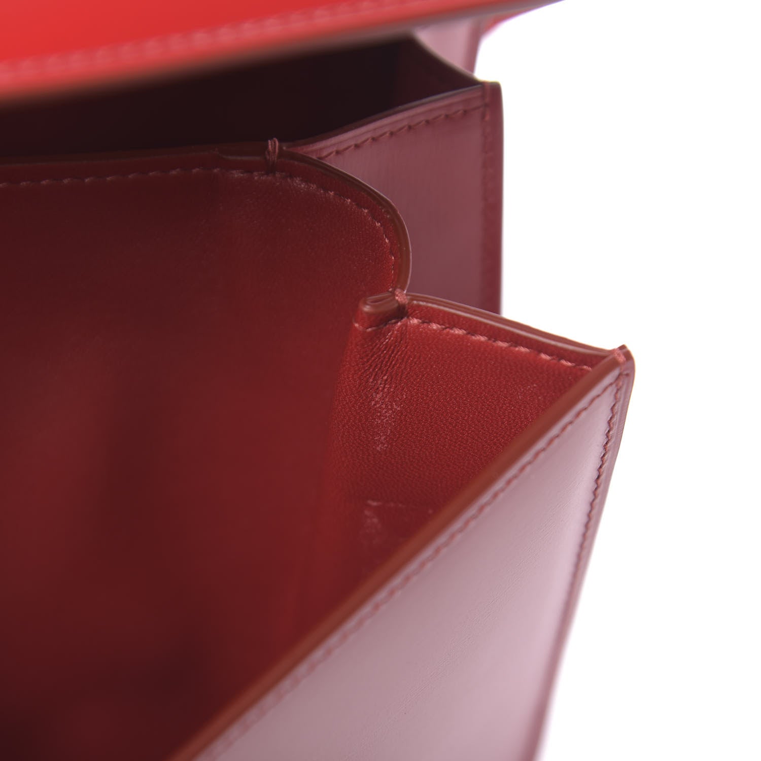 Celine Box Calfskin Medium Classic Box Flap Bag Red 12 of 14