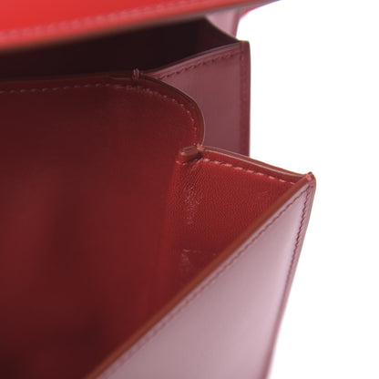 Celine Box Calfskin Medium Classic Box Flap Bag Red 12 of 14