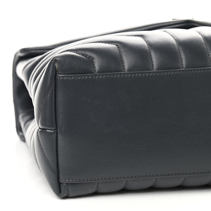 Saint Laurent Calfskin Y Quilted Monogram Medium Loulou Chain Satchel Dark Smog 5 of 9