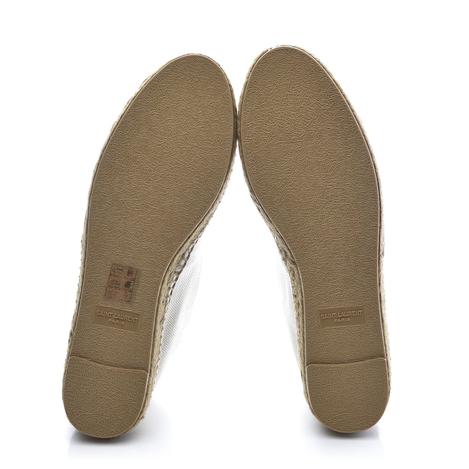 Saint Laurent Canvas Nappa Elba Light Logo Embroidered Espadrilles 37 Panna 5 of 9