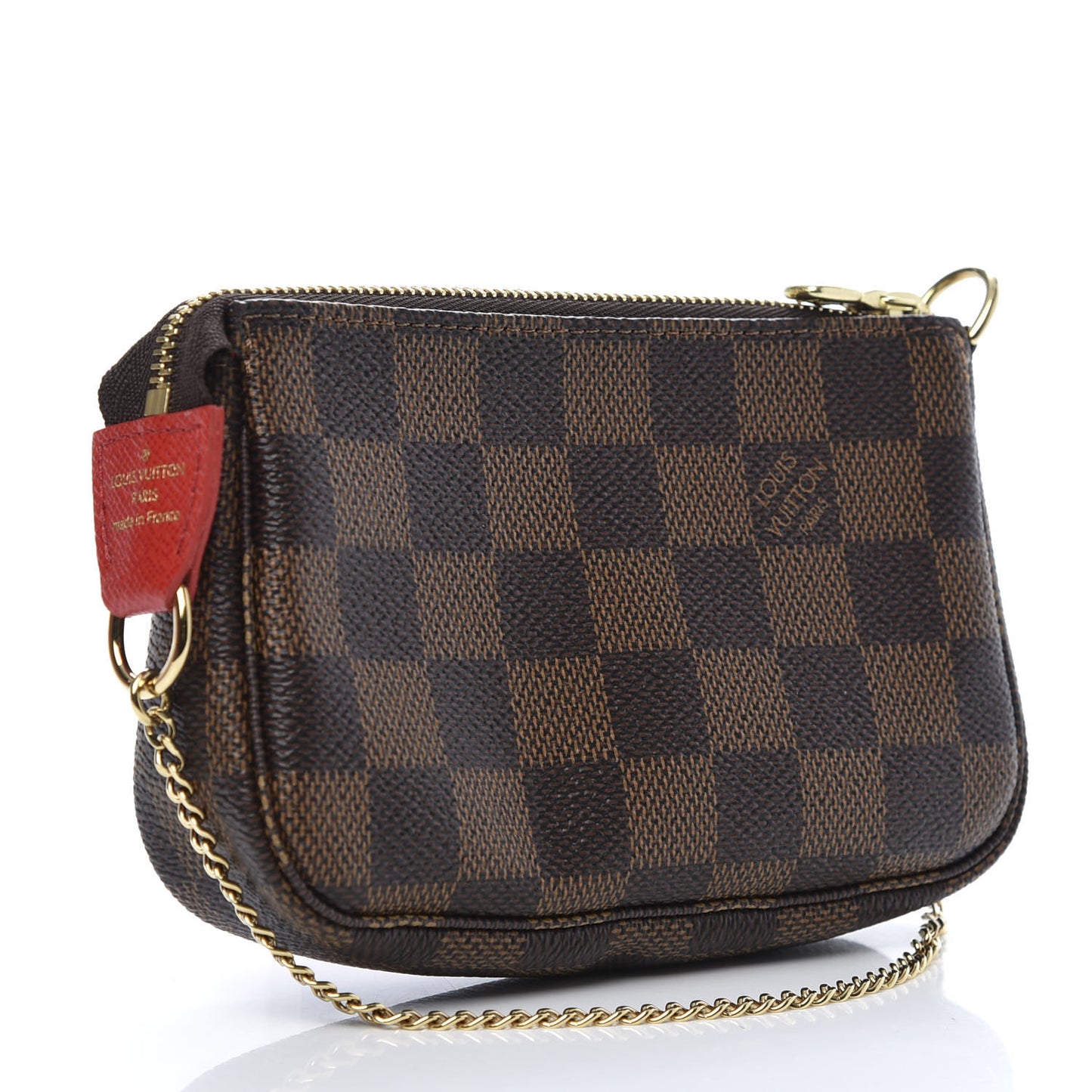 Damier Ebene 2019 Christmas Animation Mini Pochette Accessories Red