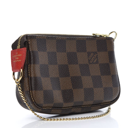 Louis Vuitton Damier Ebene 2019 Christmas Animation Mini Pochette Accessories Red 3 of 8