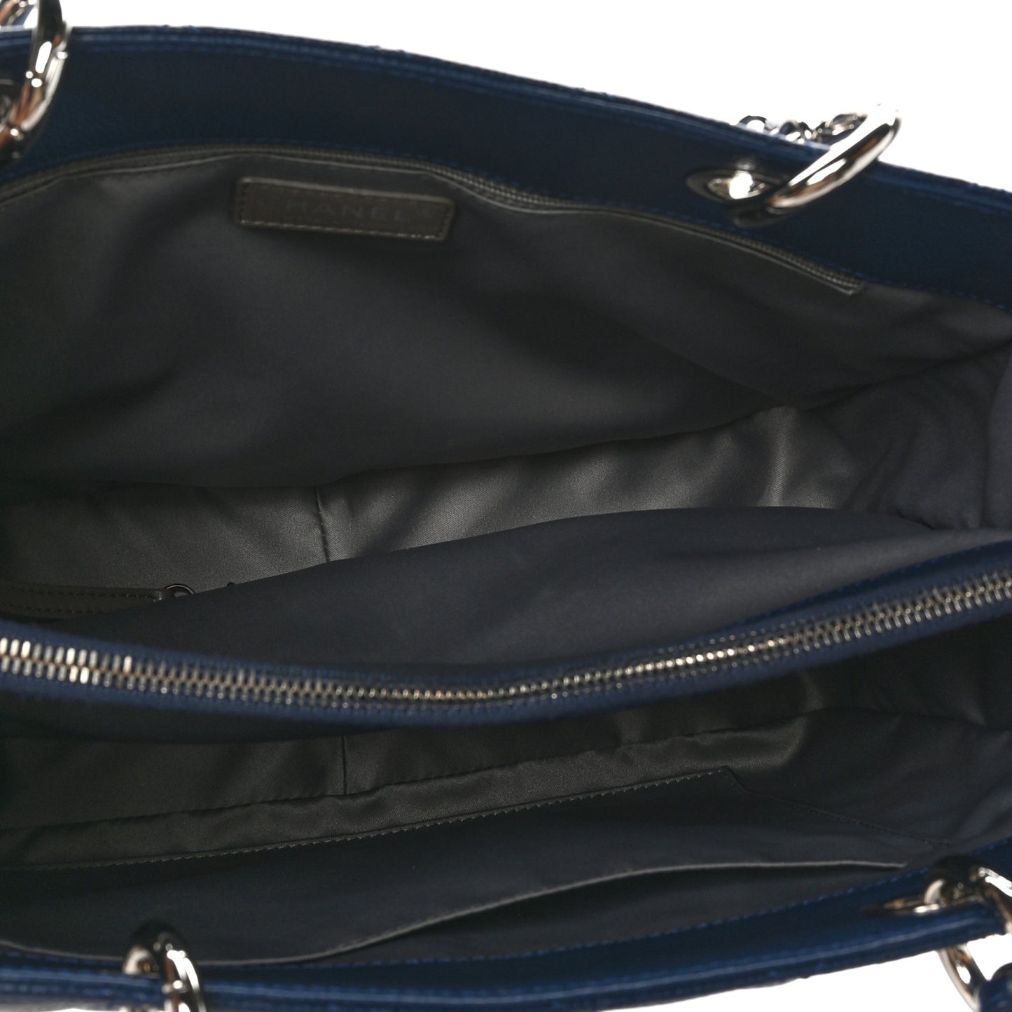 Caviar Quilted Grand Shopping Tote GST Dark Navy Blue