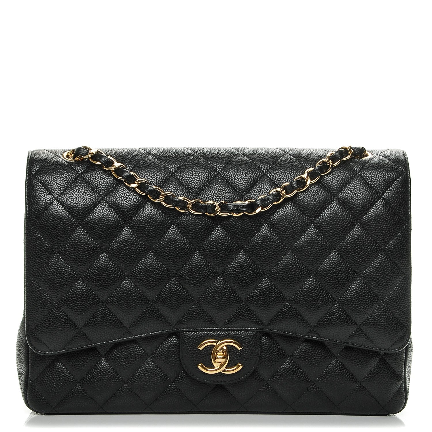 Chanel Caviar Quilted Maxi Double Flap Black 1 of 8