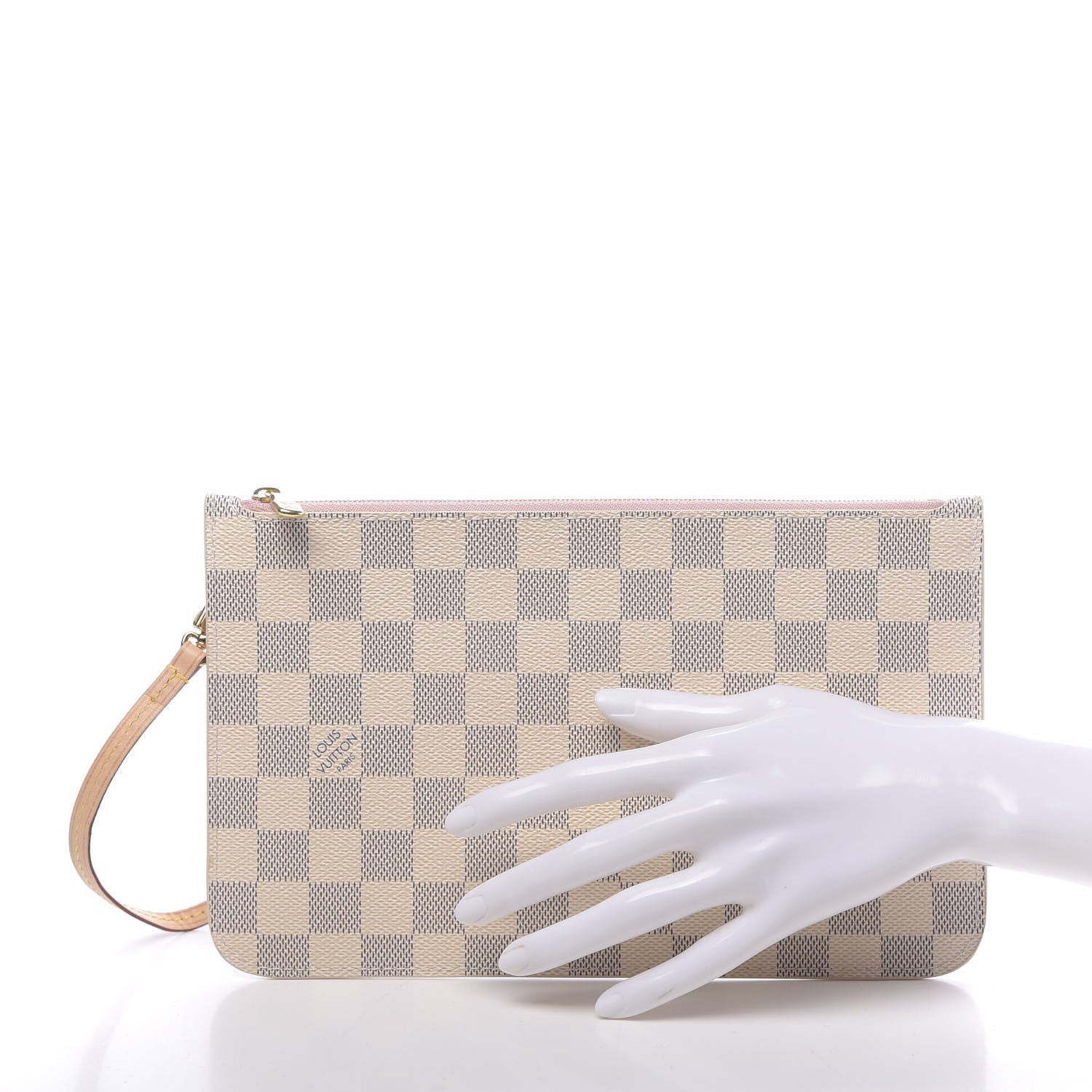 Louis Vuitton Damier Azur Neverfull MM GM Pochette Rose Ballerine 2 of 7