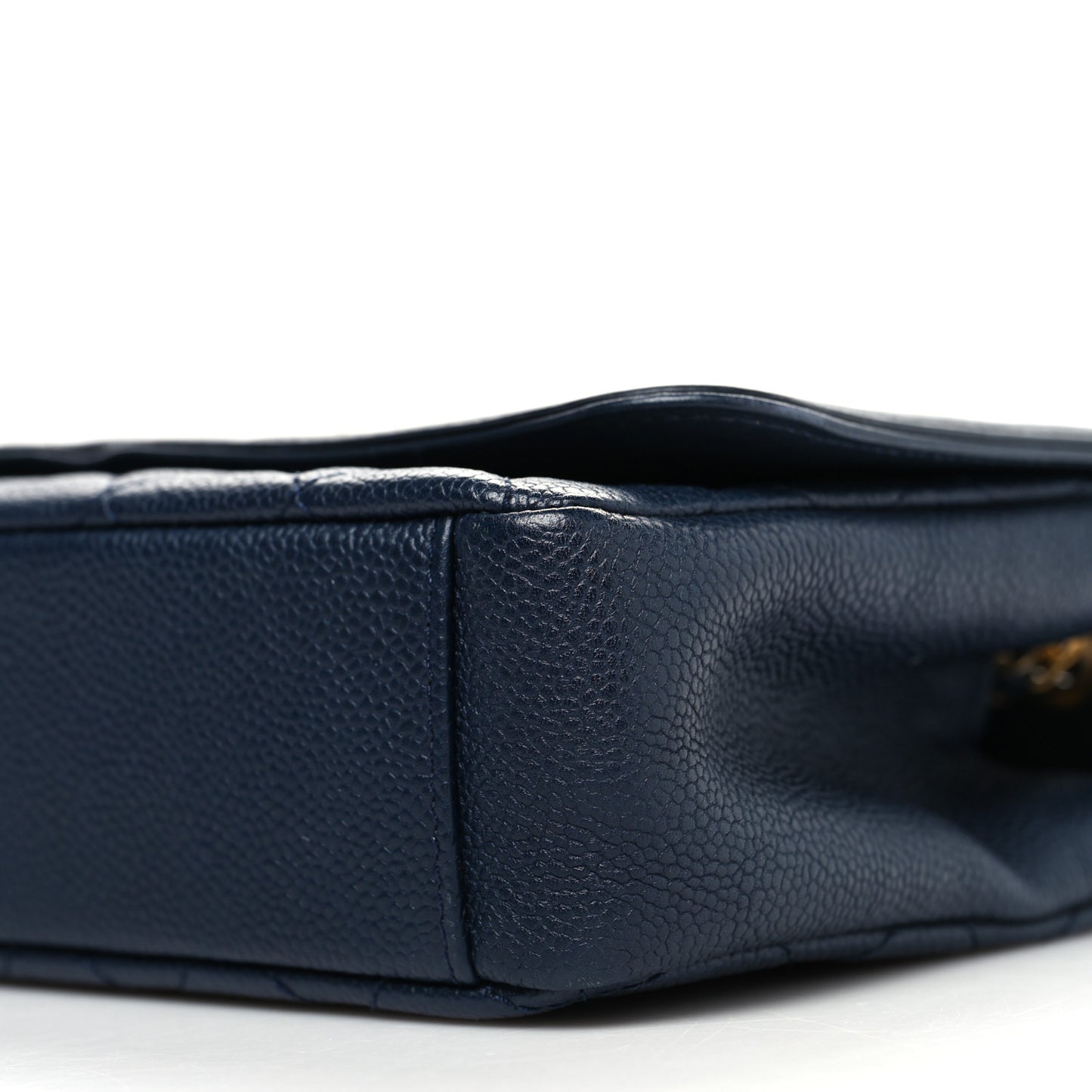 Caviar Quilted Small CC Filigree Flap Navy