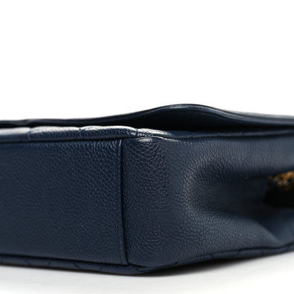 Chanel Caviar Quilted Small CC Filigree Flap Navy 10 of 12