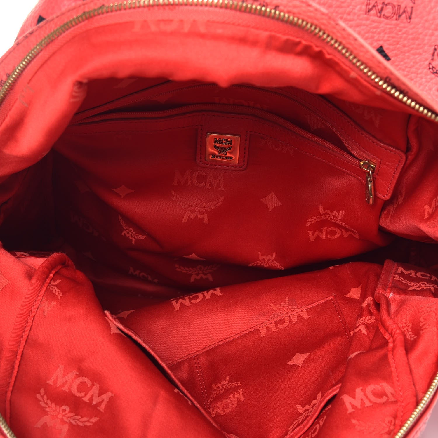 MCM Visetos Medium Sprinkle Stud Stark Backpack Corail 4 of 8