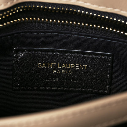Saint Laurent Calfskin Y Quilted Monogram Toy Loulou Crossbody Bag Dark Beige 5 of 6