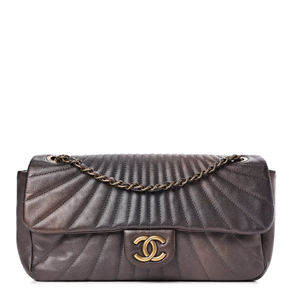Chanel Metallic Calfskin Degrade East West Flap Bronze 1 of 10