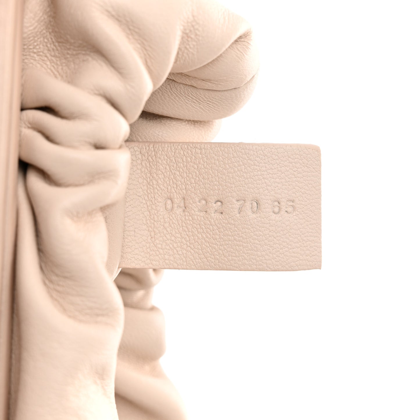 Calfskin Mate Woven Drawstring Shoulder Bag Nude