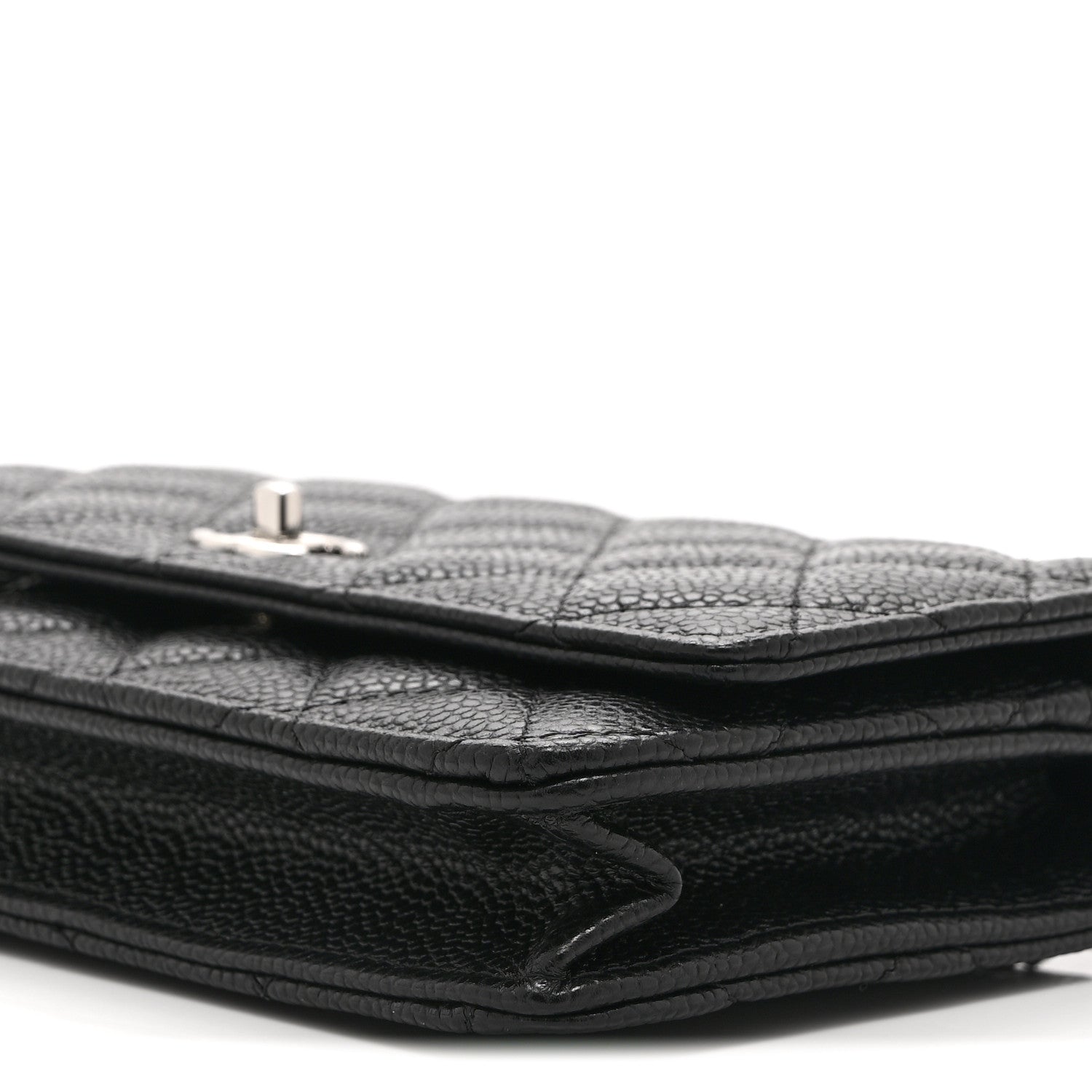 Chanel Caviar Quilted CC Turnlock Wallet On Chain WOC Black 11 of 11