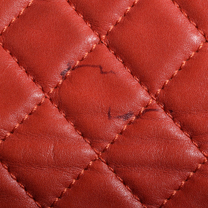Chanel Calfskin Quilted In the Business North South Tote Red 7 of 8