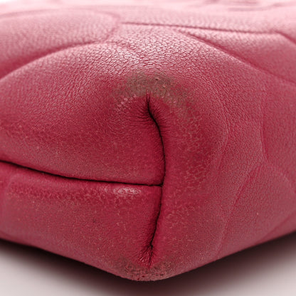 Chanel Lambskin Camellia Embossed Key Holder Case Fuchsia 10 of 11