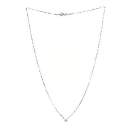 Cartier 18K White Gold Diamond .25ct 1895 Pendant Necklace 3 of 5